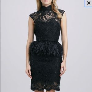 Patricia Feather-Peplum Dress